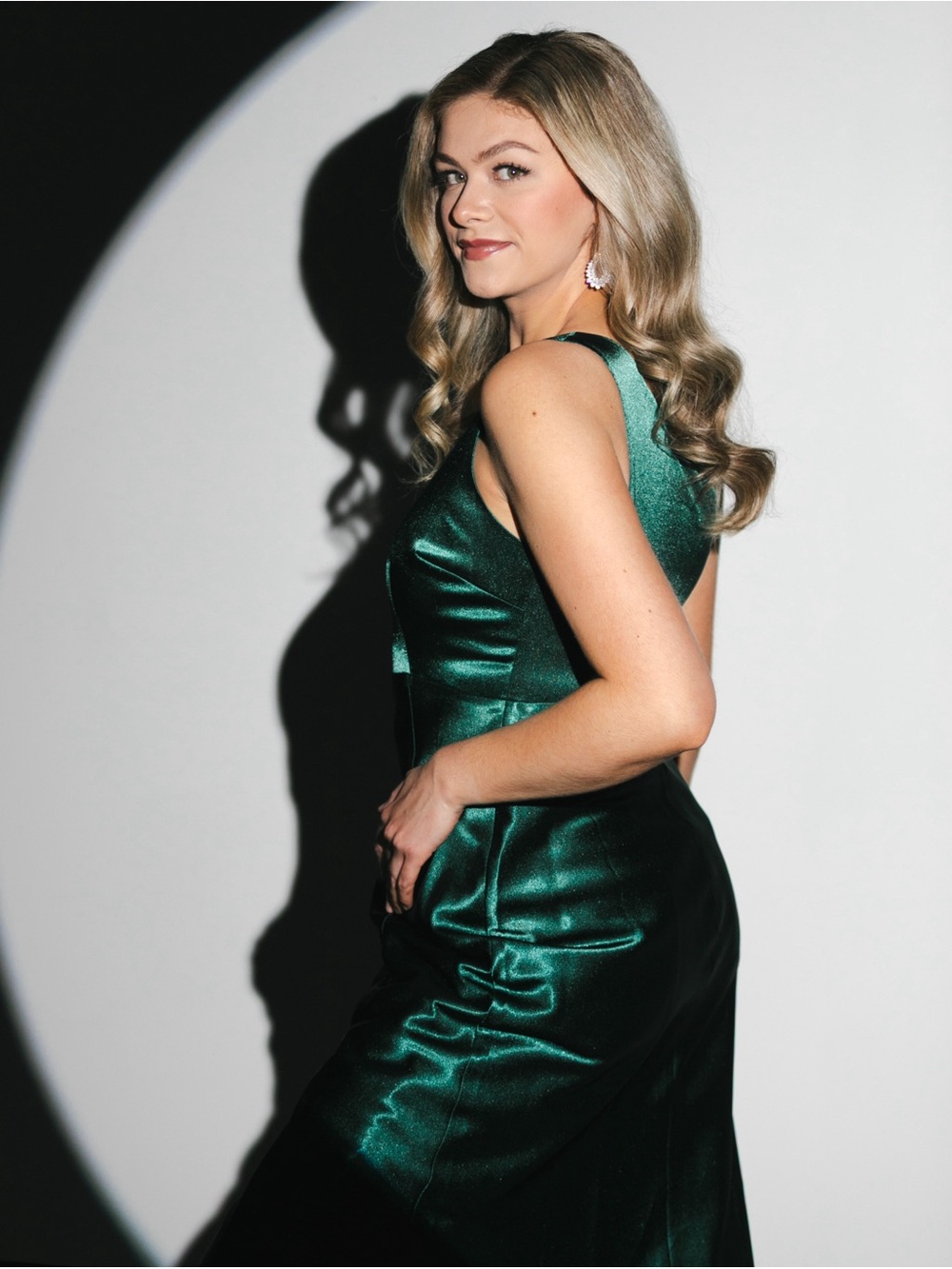 Emerald Green evening gown - Birdy Grey